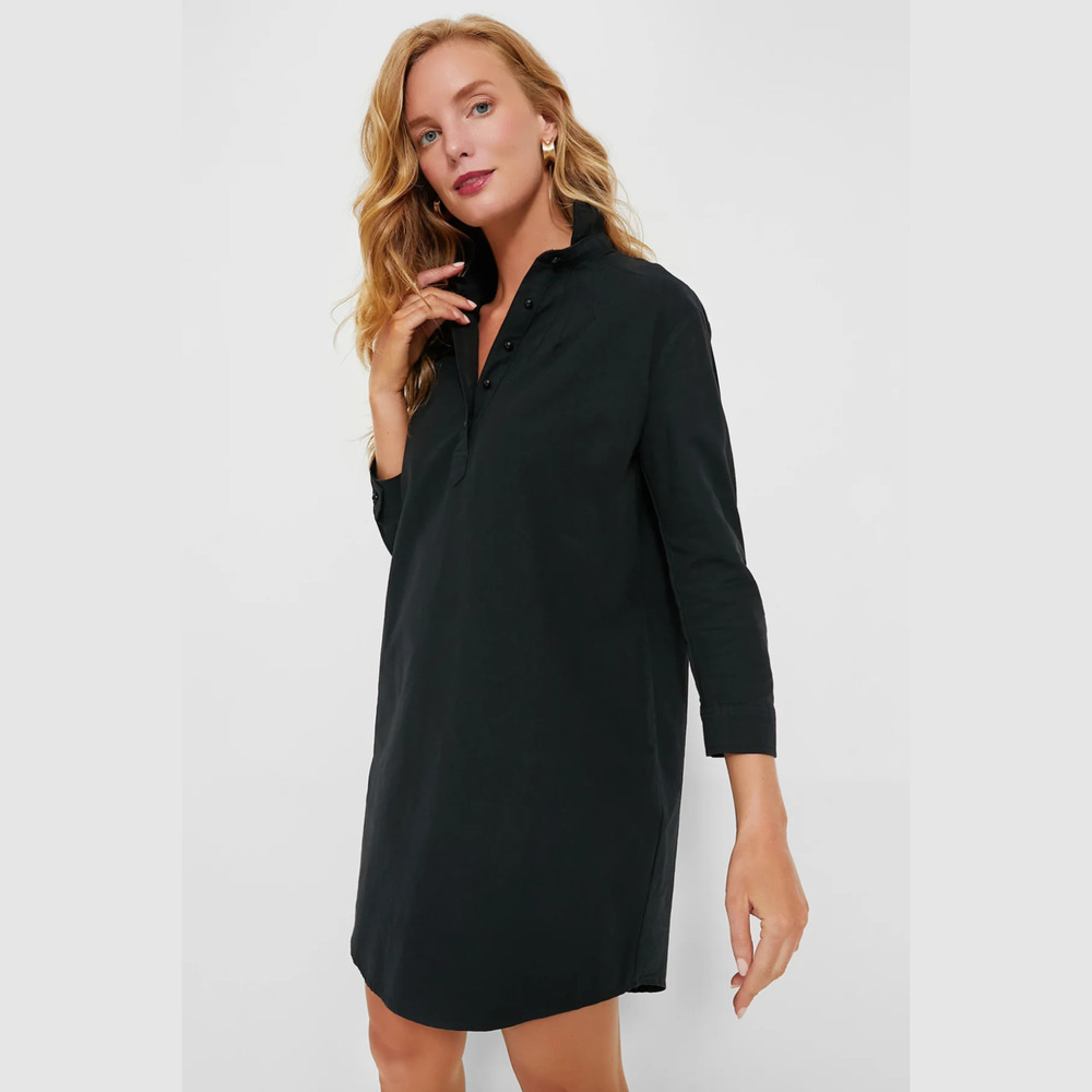Pomander Place TUCKERNUCK Black Polo Dress Cotton sz XS